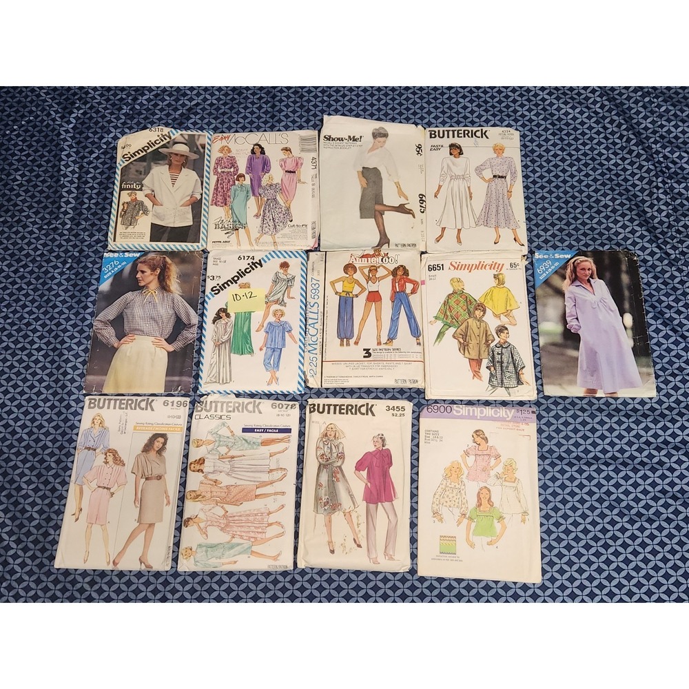 Vtg Lot of (13) CUT Women's Sz 8-10-12 Simplicity,McCalls Sewing‎ Patterns